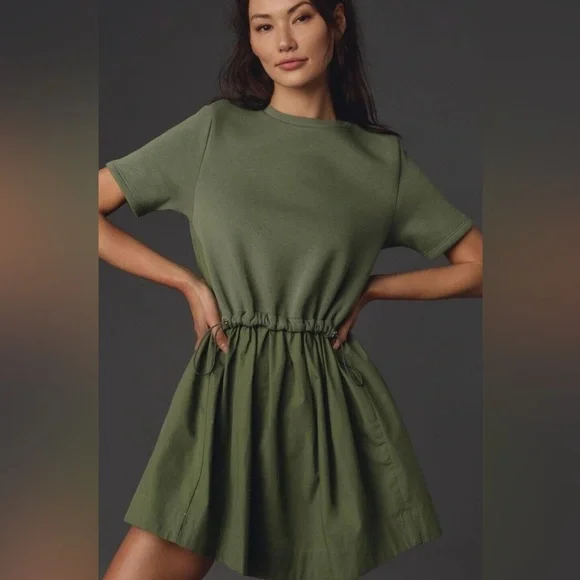 Pilcro | Dresses | Nwot Pilcro Green Twofer Sweatshirt Mini Dress  Anthropologie | Poshmark